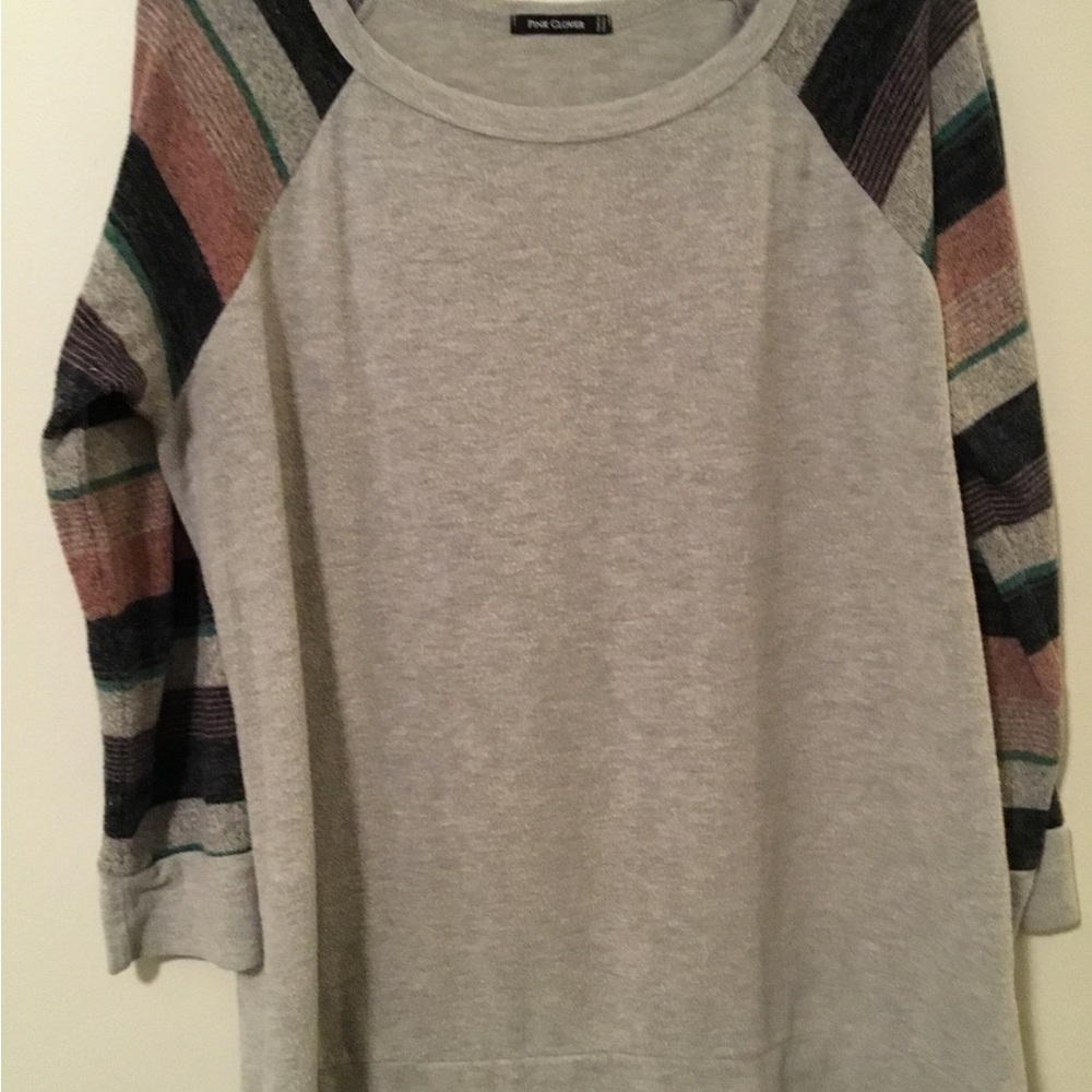 Pink Clover Plus Size Heather Gray Knit Top